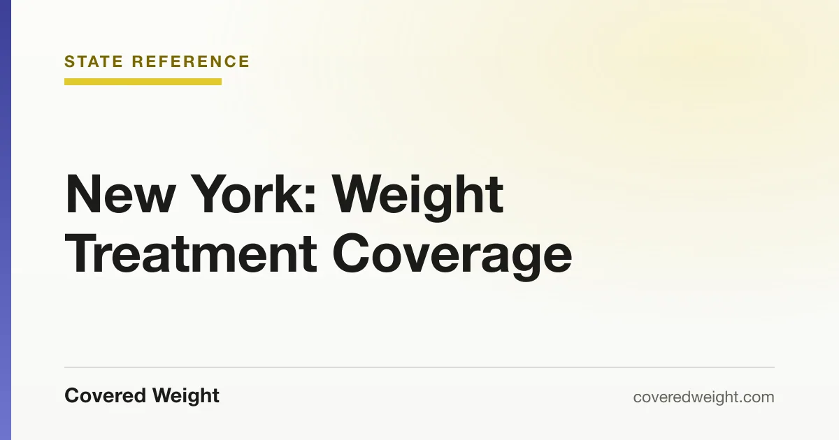 Covered Weight cover card: weight treatment coverage in New York