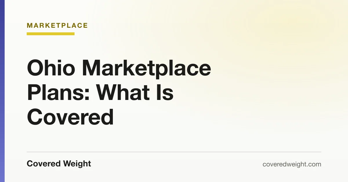 Covered Weight cover card: Ohio marketplace plan coverage